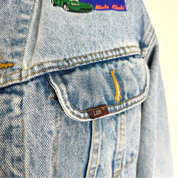 Vintage Lee Old Pueblo Miata Club 🚙 Denim Jacket - Picture 3 of 8